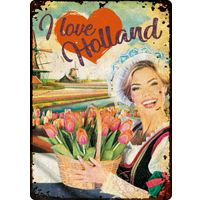 Plenty Gifts Sign Metal I Love Holland (v)
