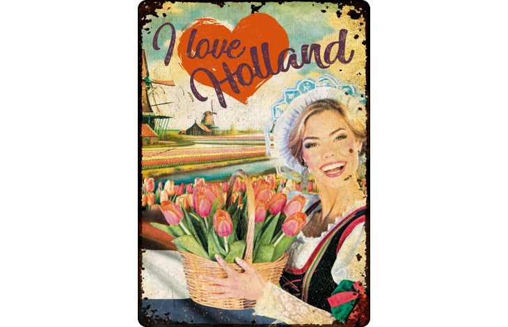 Plenty Gifts Sign Metal I Love Holland (v)