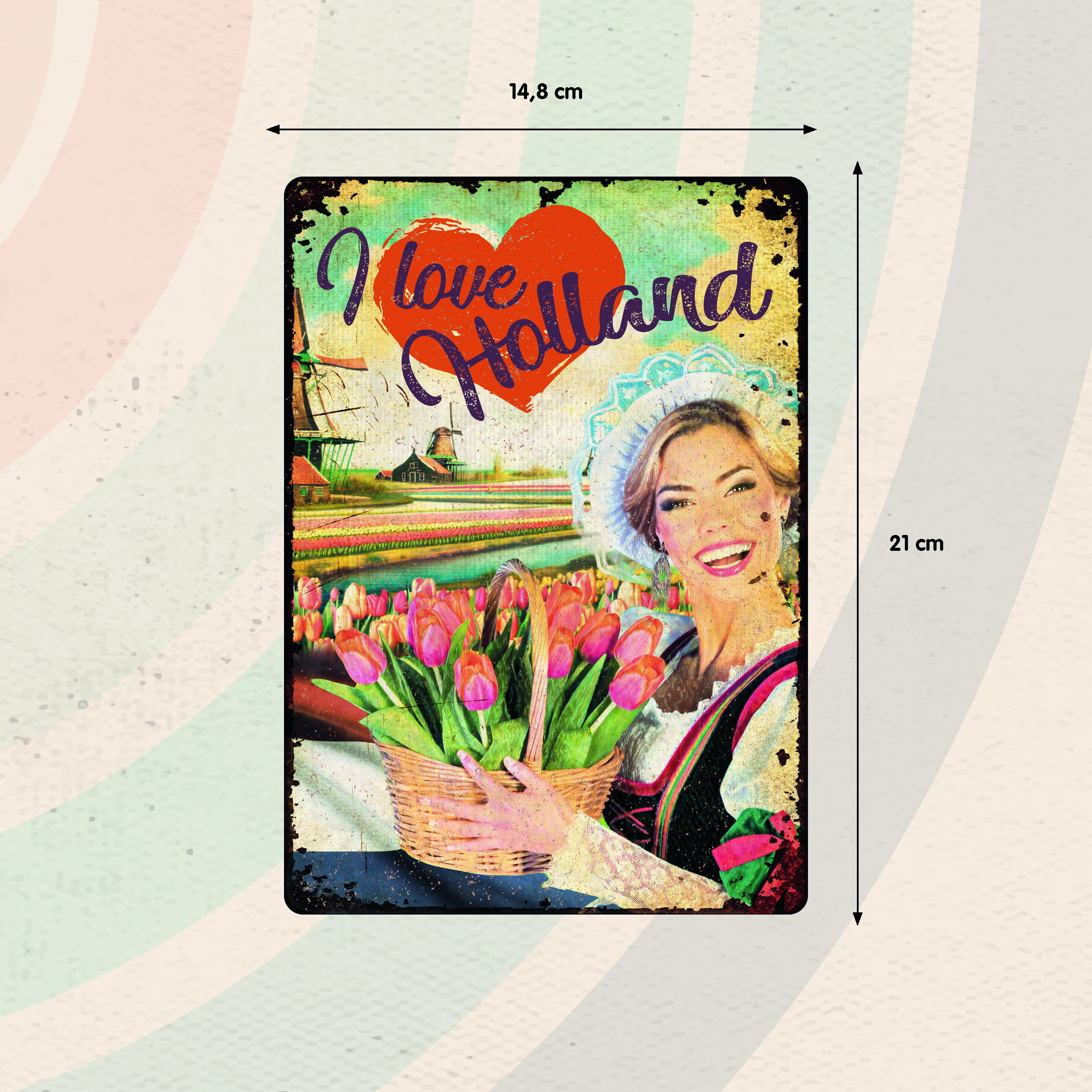 Plenty Gifts Sign Metal I Love Holland (v)