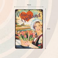 Plenty Gifts Sign Metal I Love Holland (v)