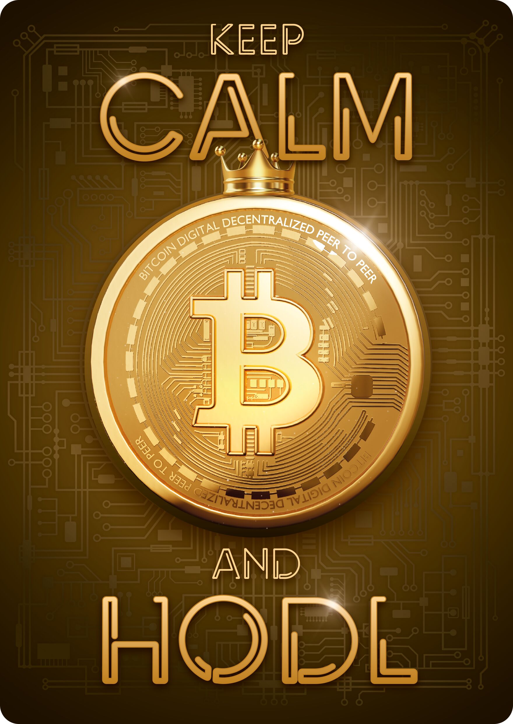 Plenty Gifts Sign Metal Keep Calm Bitcoin (v)