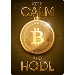 Sign Metal Keep Calm Bitcoin (v)