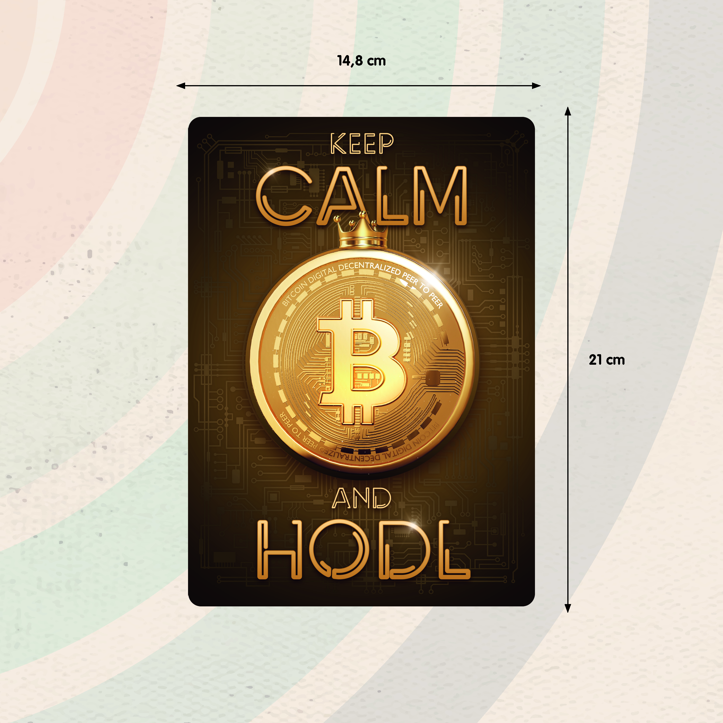 Plenty Gifts Sign Metal Keep Calm Bitcoin (v)