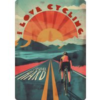 Plenty Gifts Sign Metal I Love Cycling Pedal Hard (v)