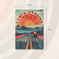 Plenty Gifts Sign Metal I Love Cycling Pedal Hard (v)