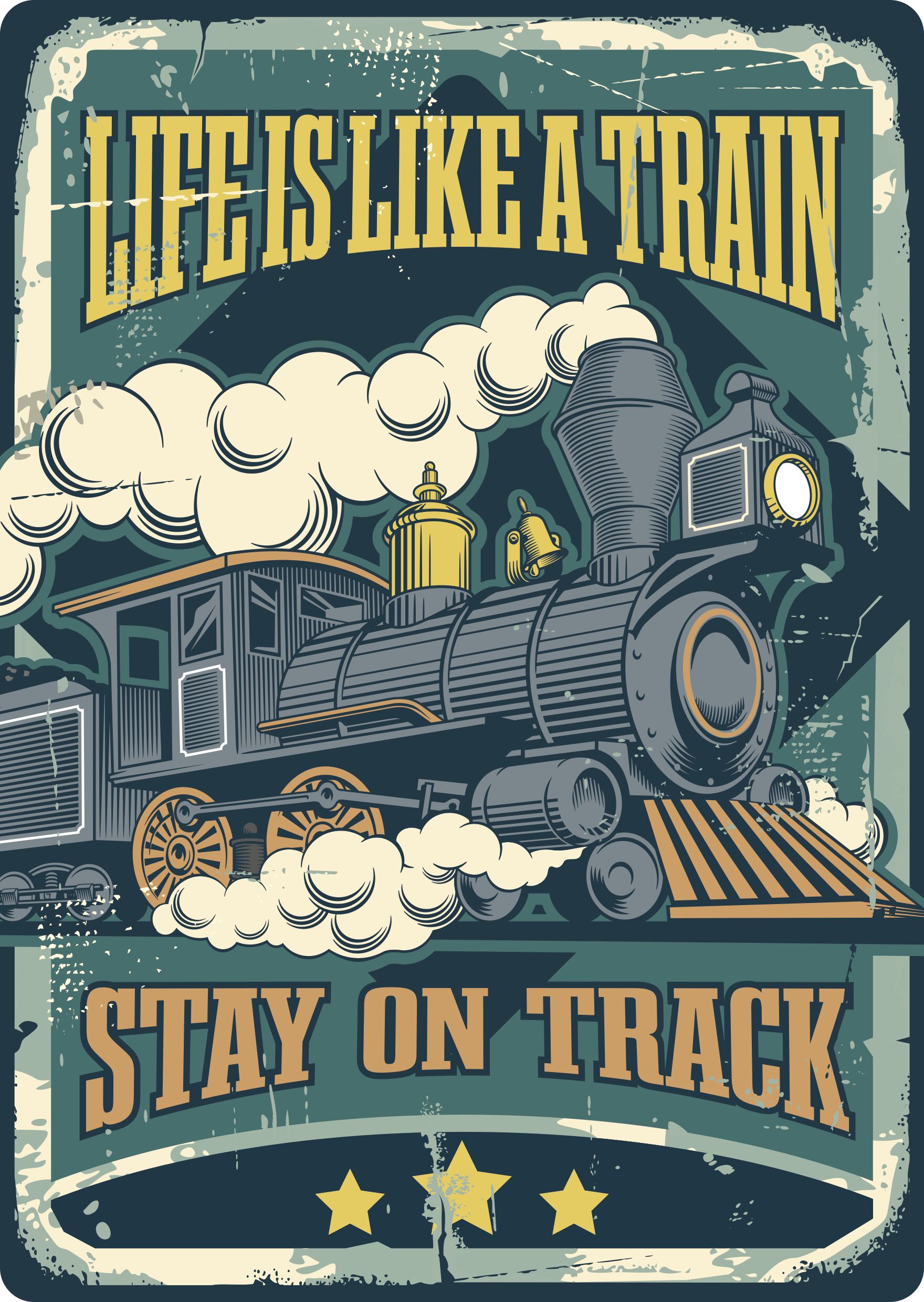 Plenty Gifts Sign Metal Life Is Like A Train (v)