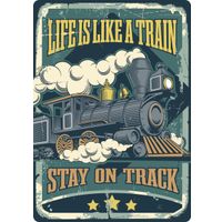 Plenty Gifts Sign Metal Life Is Like A Train (v)