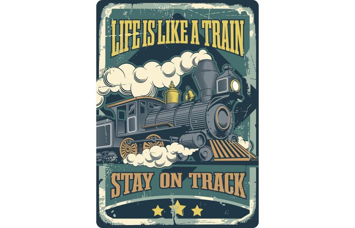 Plenty Gifts Sign Metal Life Is Like A Train (v)