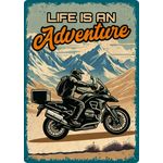 Sign Metal Life Is An Adventure (v)