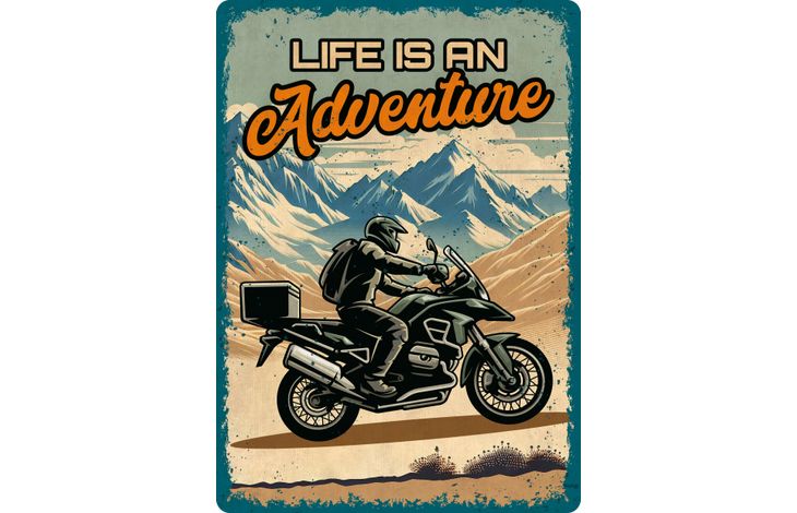 Plenty Gifts Sign Metal Life Is An Adventure (v)