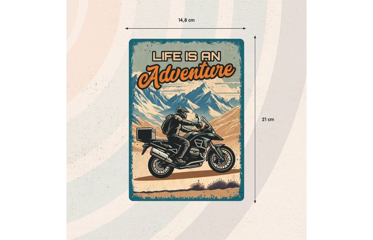 Plenty Gifts Sign Metal Life Is An Adventure (v)