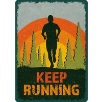 Plenty Gifts Sign Metal Keep Running (v)