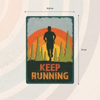Plenty Gifts Sign Metal Keep Running (v)
