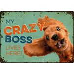 Sign Metal Crazy Boss (h)