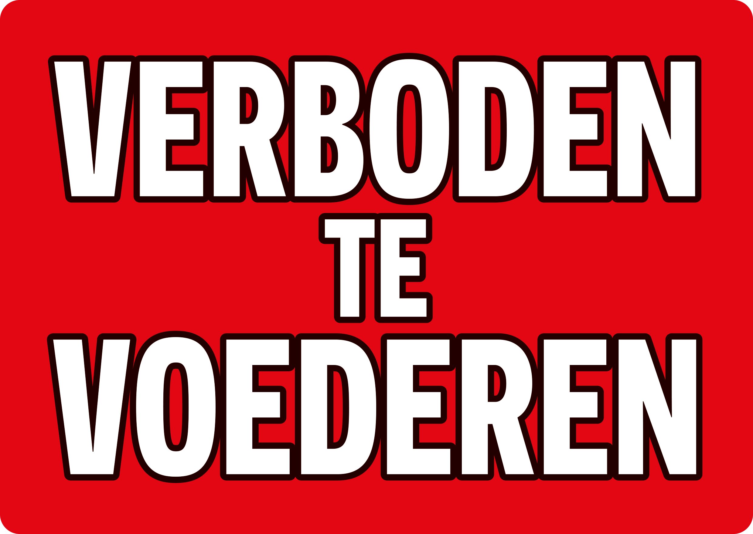 Plenty Gifts Bord Blik Verboden Te Voederen (h)