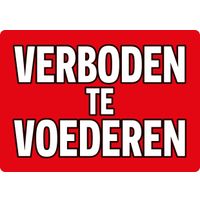 Plenty Gifts Bord Blik Verboden Te Voederen (h)