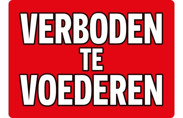 Plenty Gifts Bord Blik Verboden Te Voederen (h)