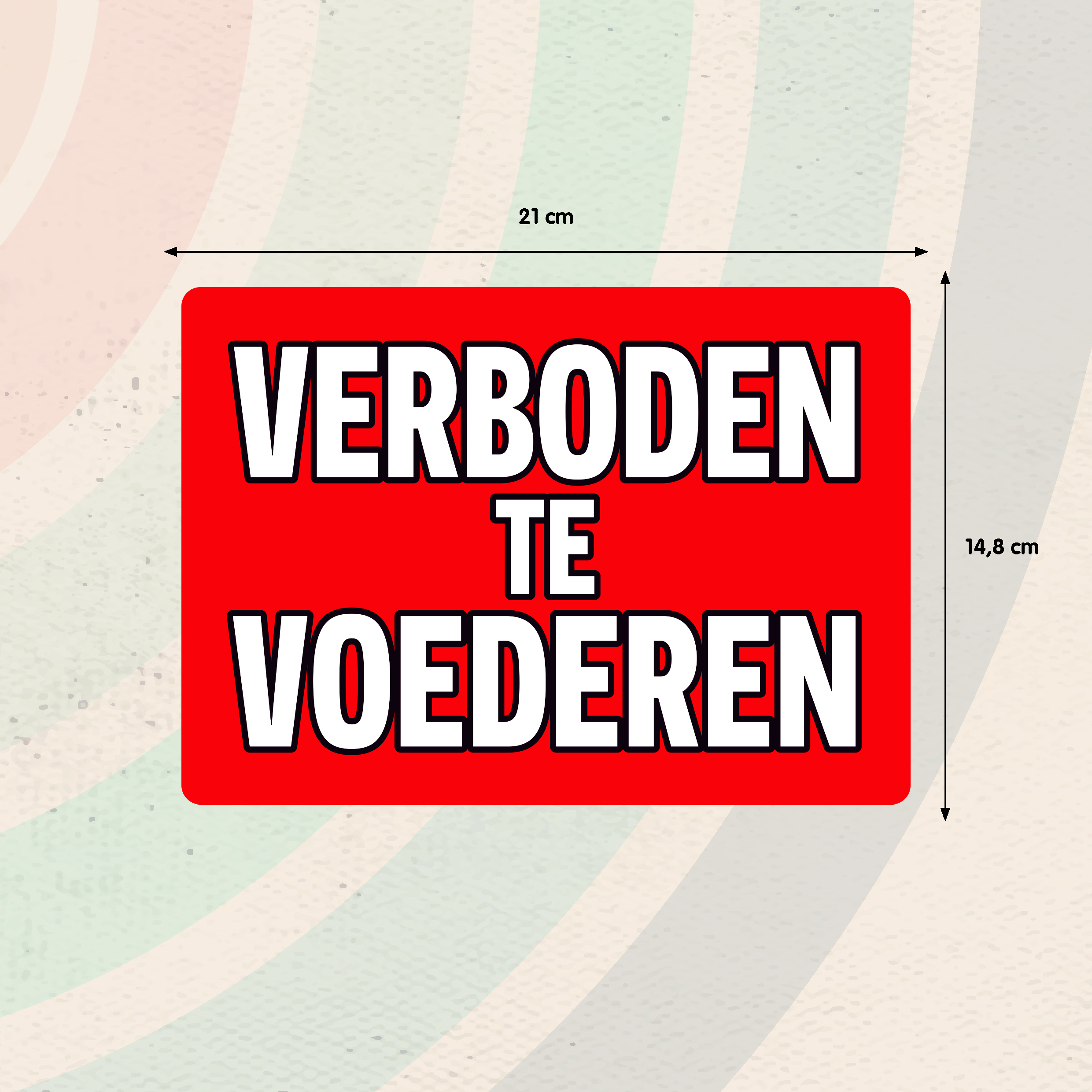 Plenty Gifts Bord Blik Verboden Te Voederen (h)