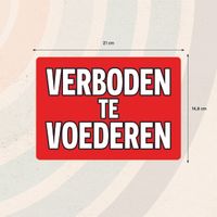 Plenty Gifts Bord Blik Verboden Te Voederen (h)