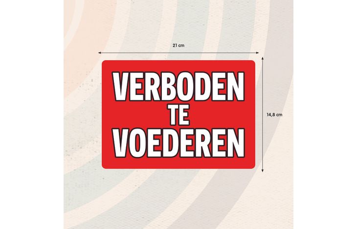 Plenty Gifts Bord Blik Verboden Te Voederen (h)