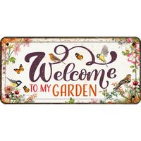 Plenty Gifts Sign Metal HL Welcome To My Garden