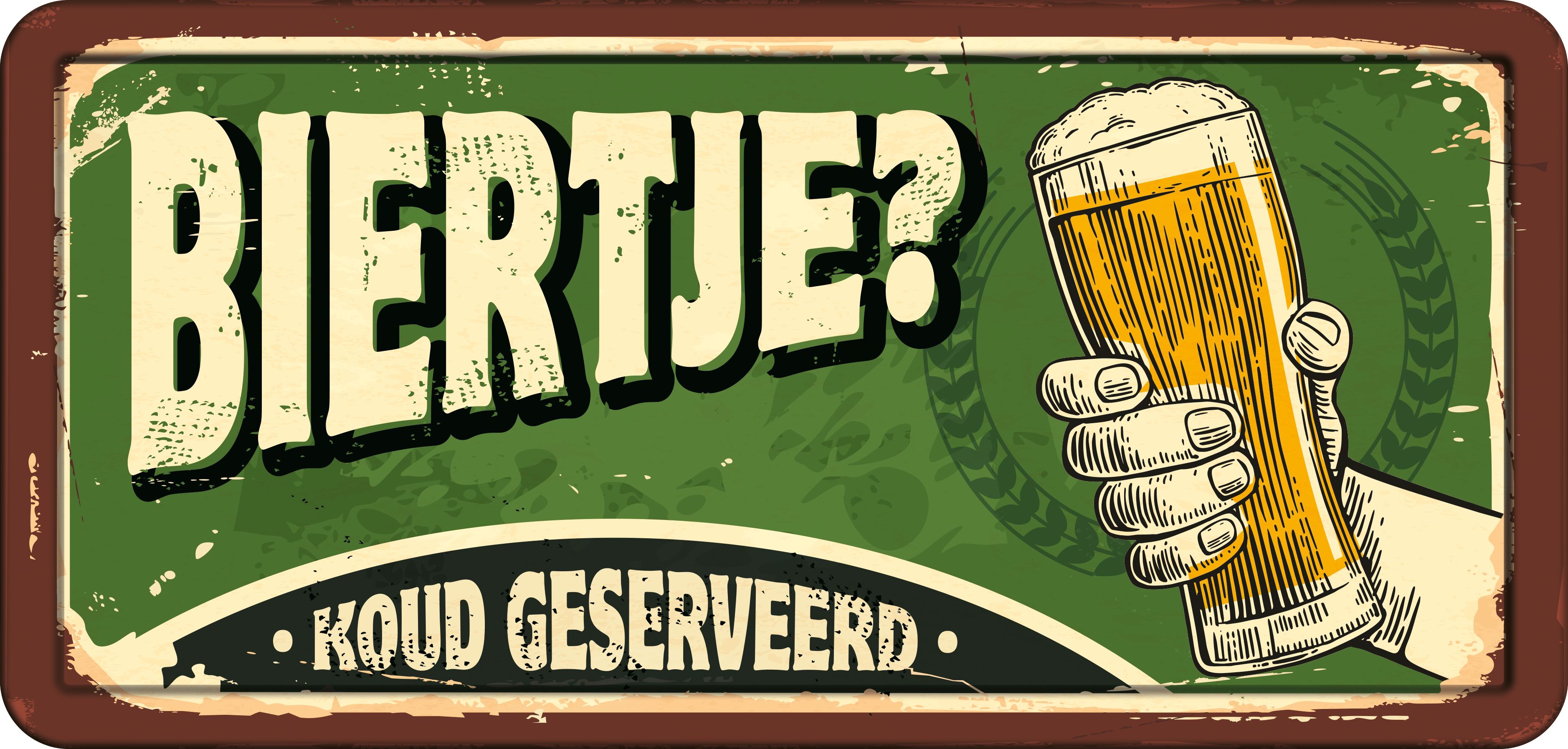 Plenty Gifts Bord Blik HL Biertje