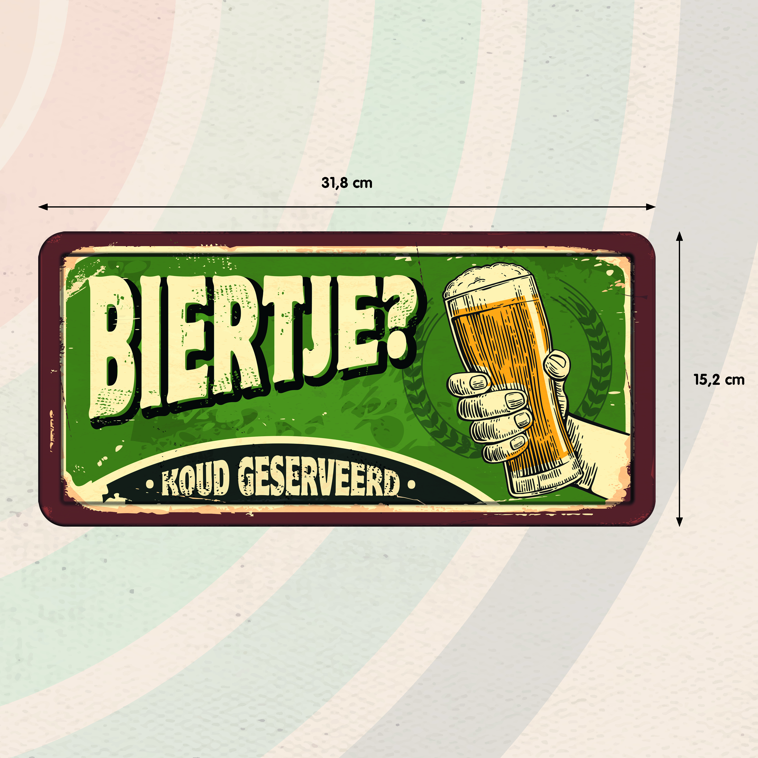 Plenty Gifts Bord Blik HL Biertje