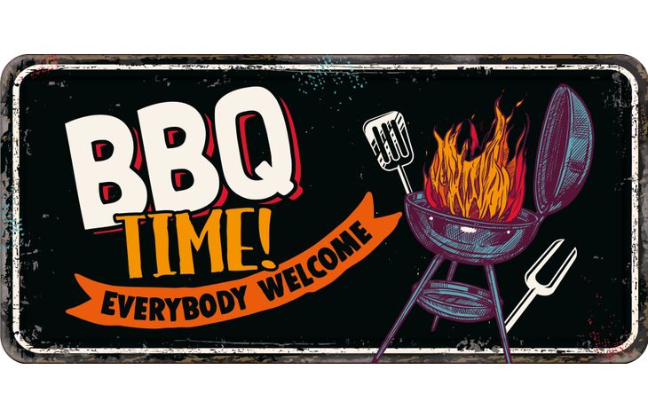 Plenty Gifts Sign Metal HL BBQ Time