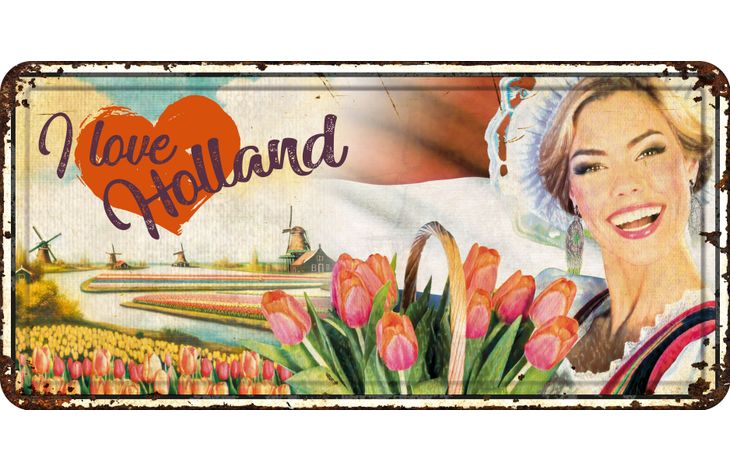 Plenty Gifts Sign Metal HL I Love Holland