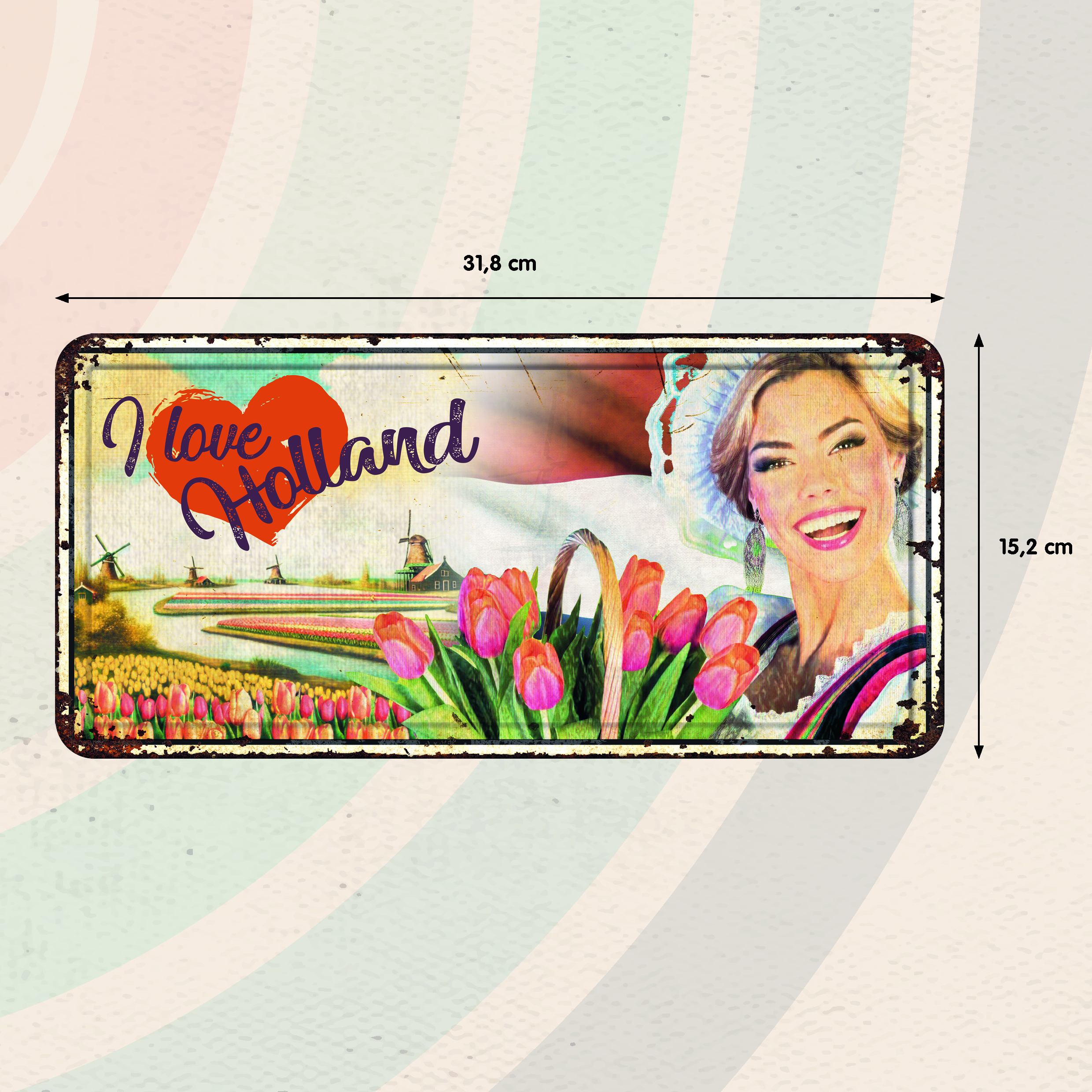 Plenty Gifts Sign Metal HL I Love Holland