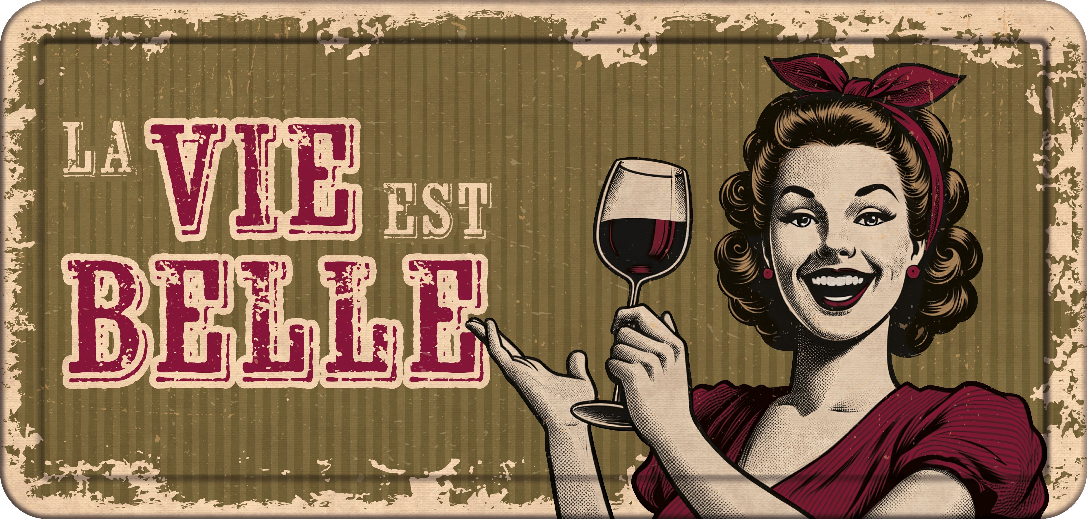 Plenty Gifts Sign Metal HL La Vie Est Belle