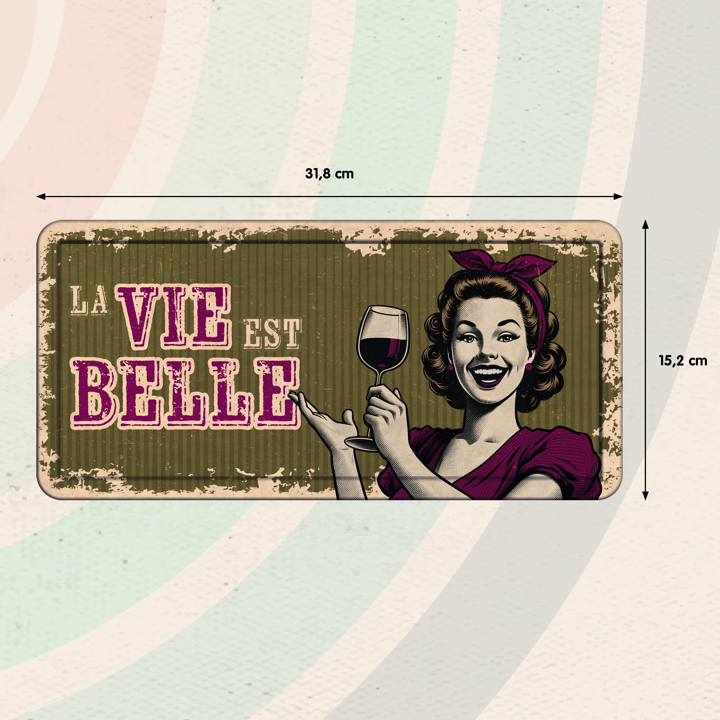 Plenty Gifts Sign Metal HL La Vie Est Belle