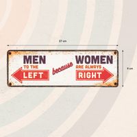 Plenty Gifts Sign Metal HM Men Left Women Right