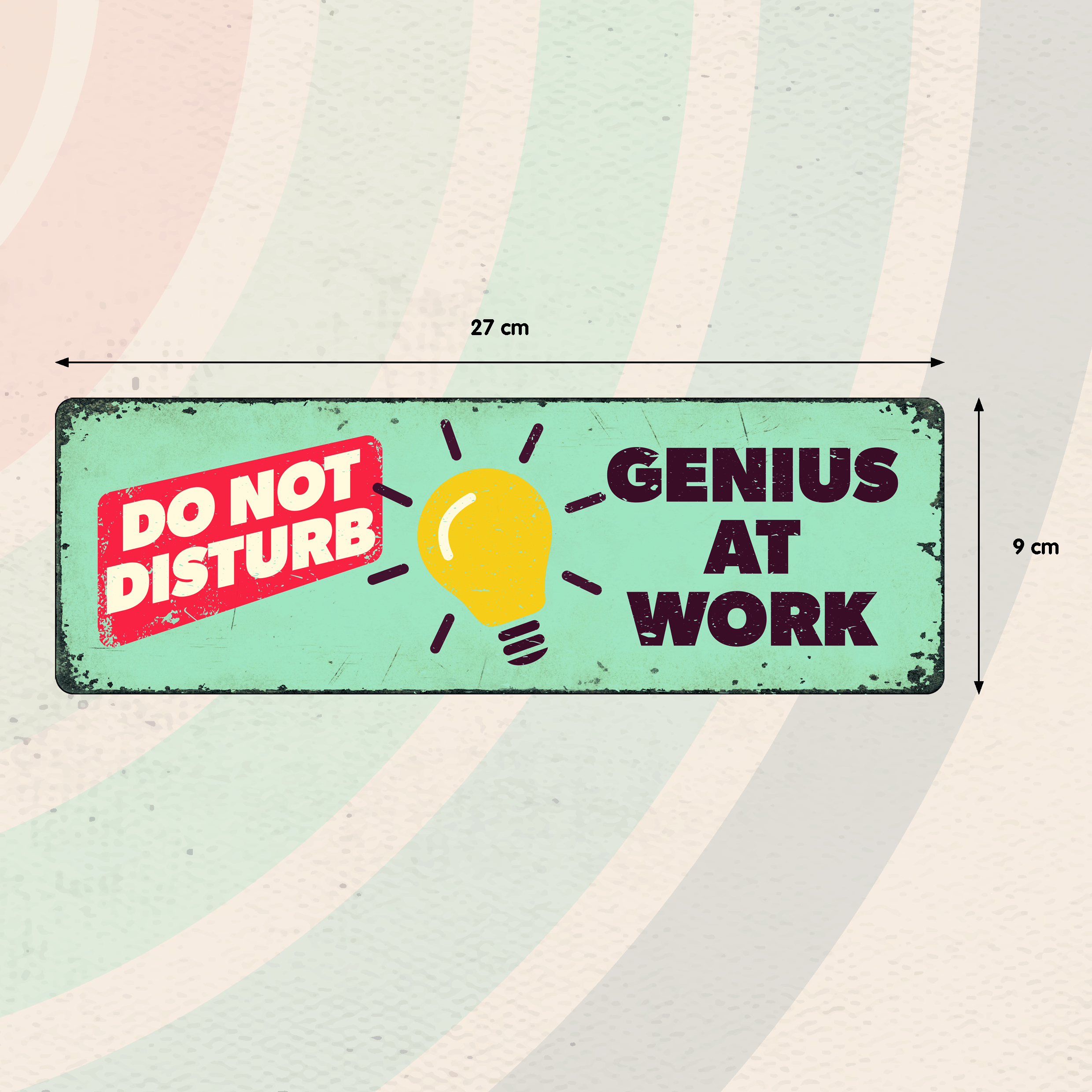 Plenty Gifts Sign Metal HM Genius At Work