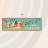 Plenty Gifts Sign Metal HM Pets Welcome