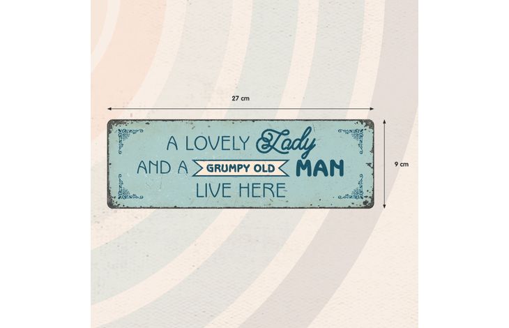 Plenty Gifts Sign Metal HM Lovely Lady