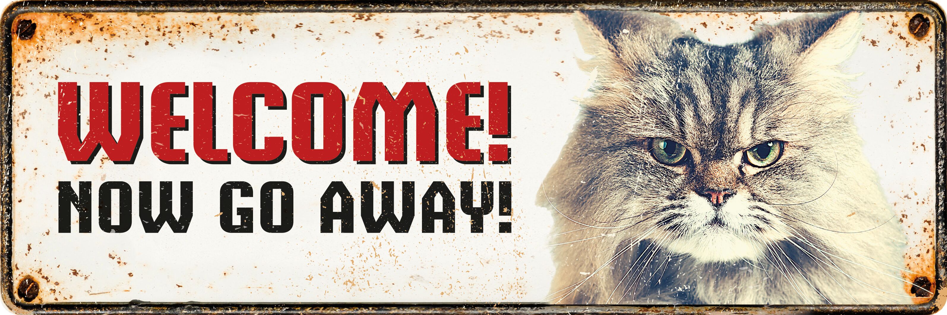 Plenty Gifts Sign Metal HM Welcome Go Away