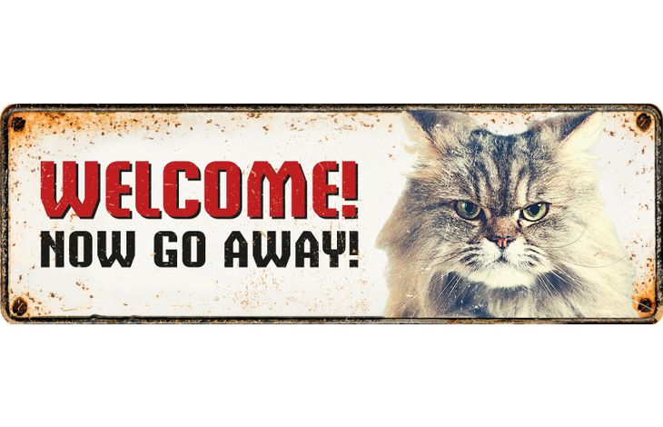 Plenty Gifts Sign Metal HM Welcome Go Away