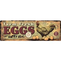 Plenty Gifts Sign Metal HM Farm Fresh Eggs