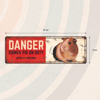 Plenty Gifts Sign Metal HM Danger Guinea Pig