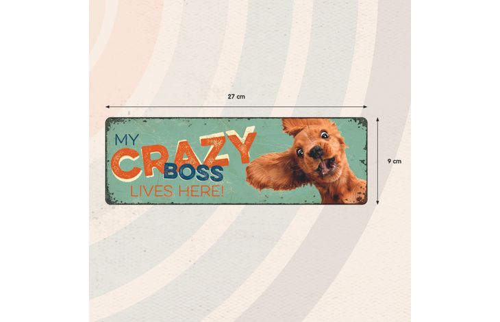Plenty Gifts Sign Metal HM Crazy Boss