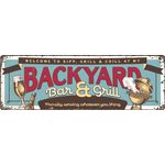 Sign Metal HM Backyard Bar & Grill