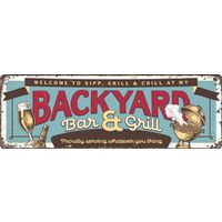 Plenty Gifts Sign Metal HM Backyard Bar & Grill