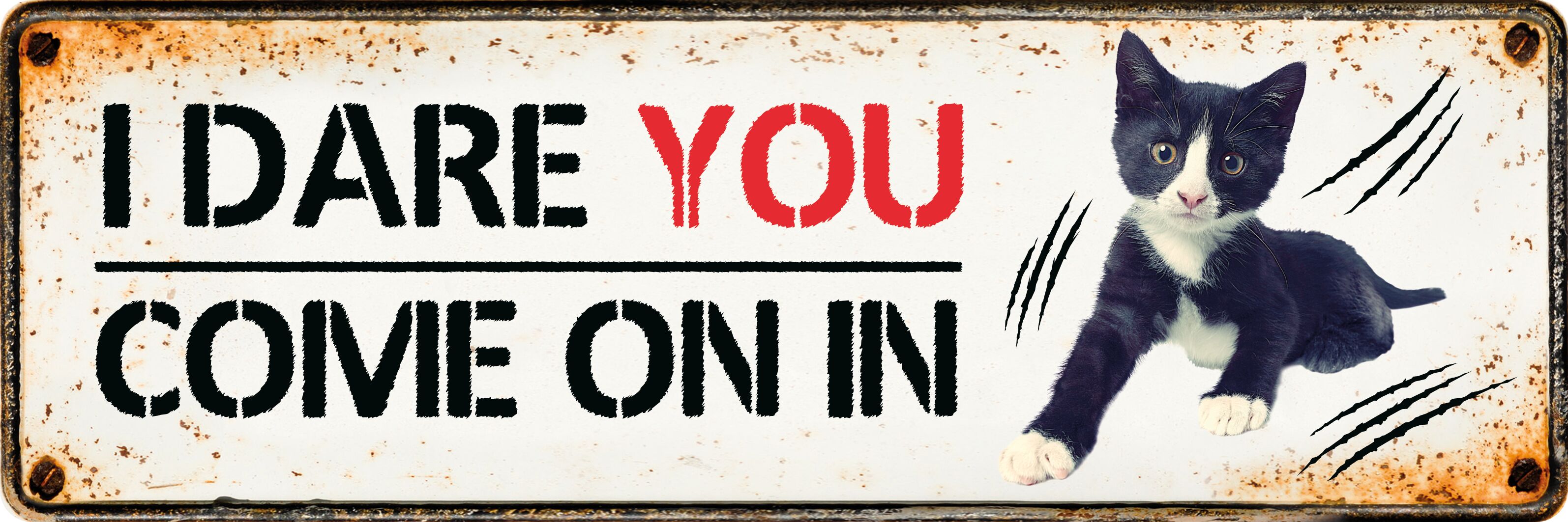 Plenty Gifts Sign Metal HM I Dare You