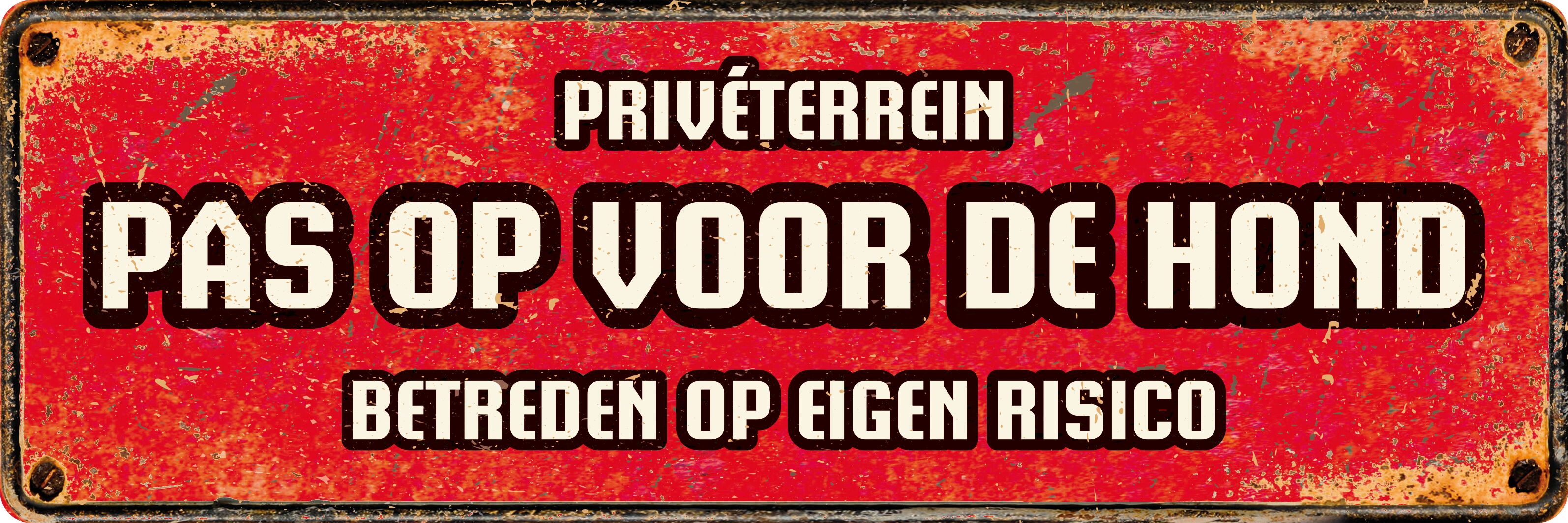 Plenty Gifts Bord Blik HM Pas Op Voor De Hond