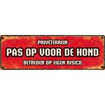 Bord Blik HM Pas Op Voor De Hond