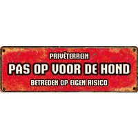 Plenty Gifts Bord Blik HM Pas Op Voor De Hond