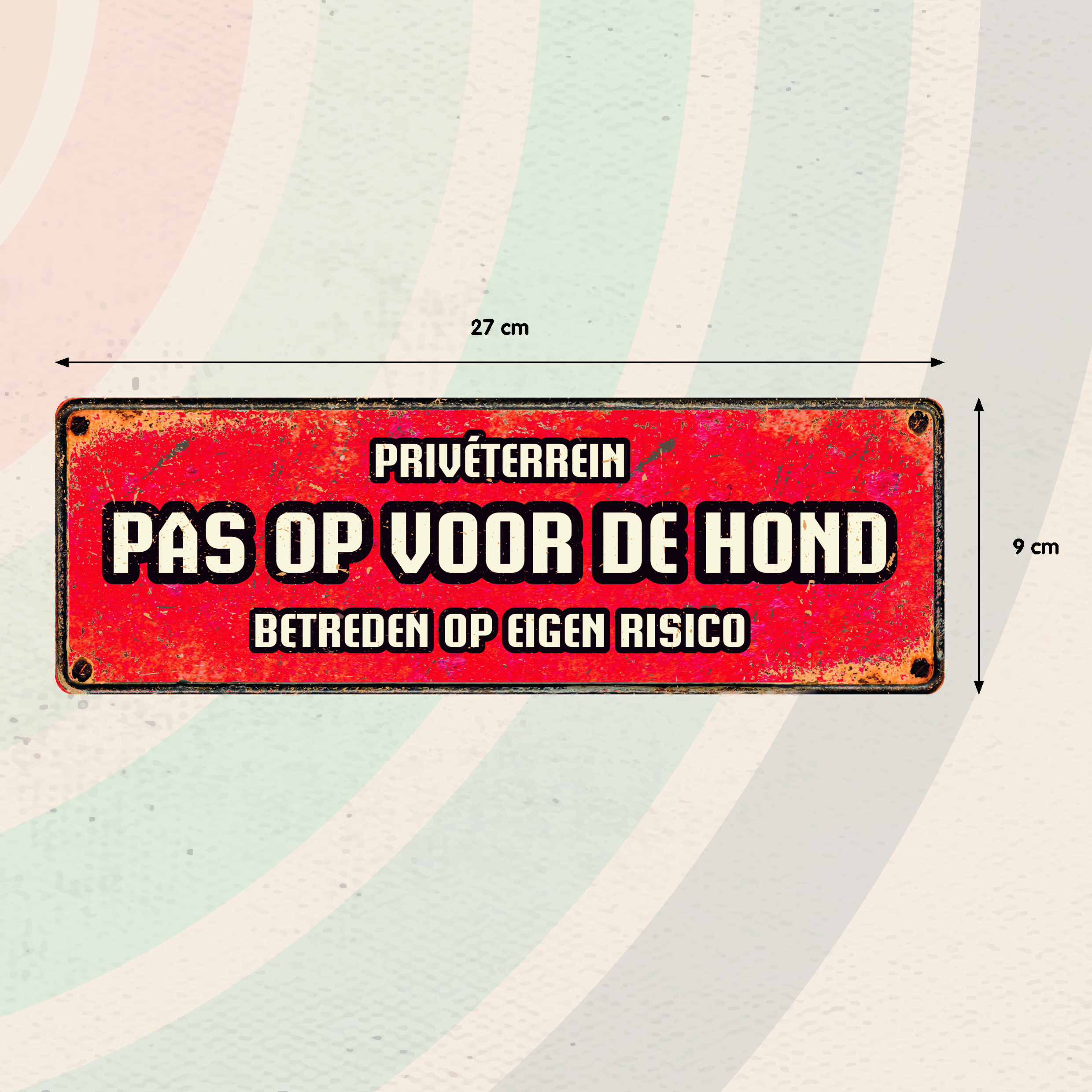 Plenty Gifts Bord Blik HM Pas Op Voor De Hond