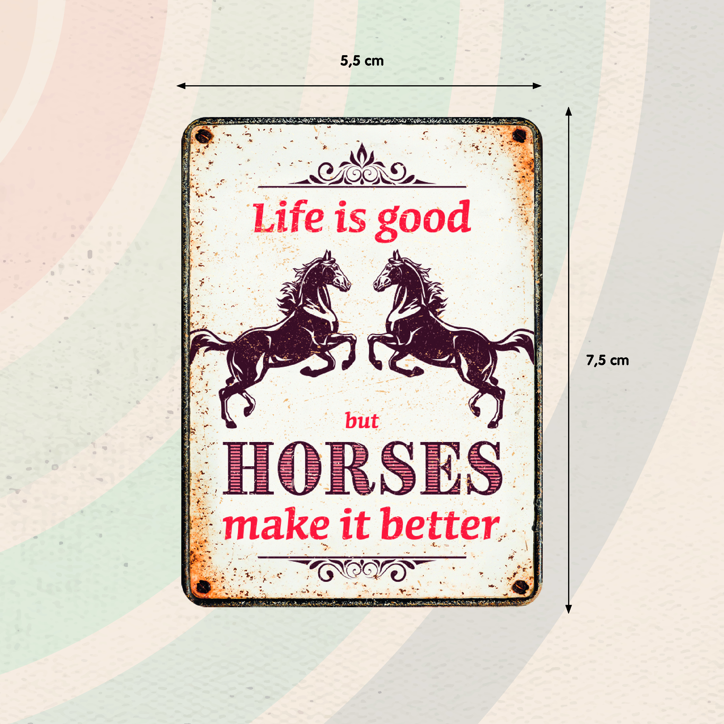 Plenty Gifts Magnet Life Is Good Horses