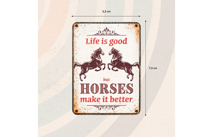 Plenty Gifts Magnet Life Is Good Horses